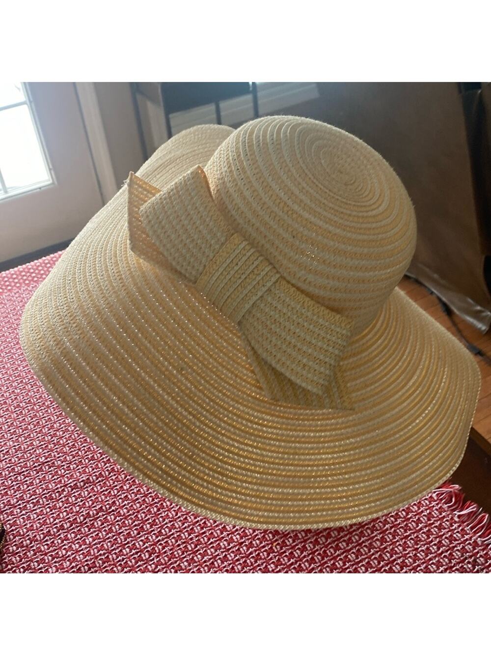 Danielle Meucci womens OS Made in Italy paper blend hat bow